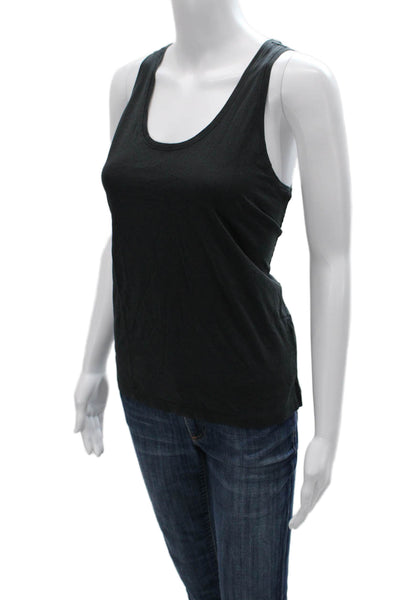 J Crew Womens Basic Sleeveless Tank Black Pima Cotton Scoop Neck Size S