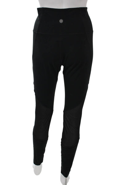 Athleta Womens Black Compression Nylon Leggings Size L