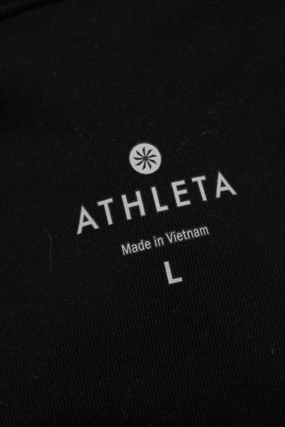 Athleta Womens Black Compression Nylon Leggings Size L