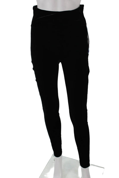 Assets Women Ankle Leggings Black Polyester Solid Size XL