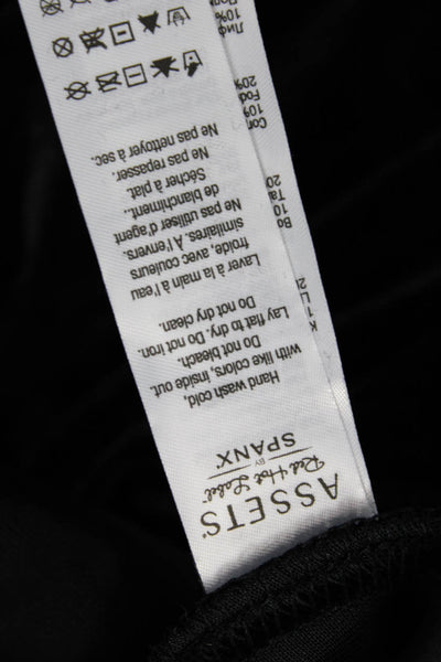 Assets Women Ankle Leggings Black Polyester Solid Size XL