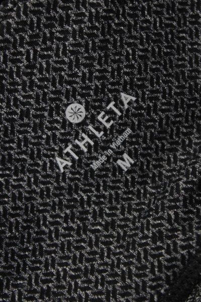 Athleta Women Ankle Gray Geometric Leggings Size M
