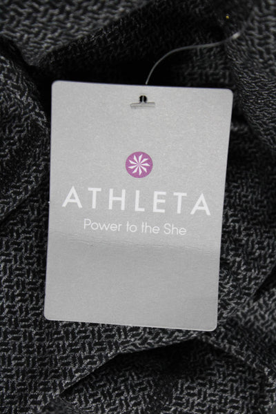 Athleta Women Ankle Gray Geometric Leggings Size M