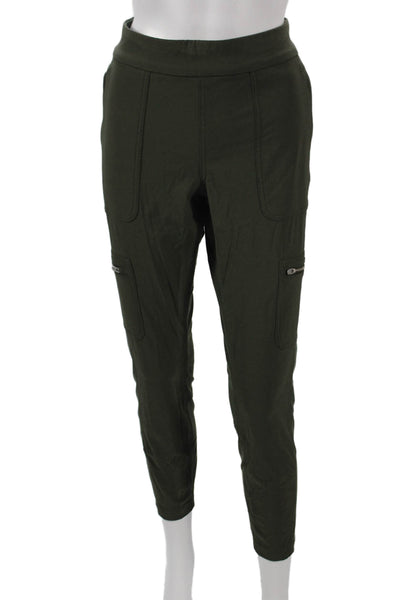 Athleta Womens Jogger Pants Nylon Green Pull On Size 12