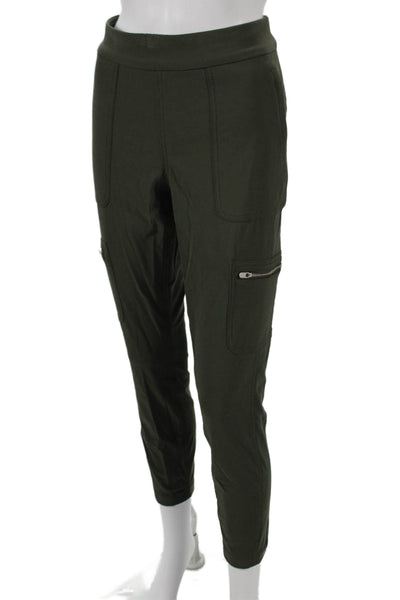 Athleta Womens Jogger Pants Nylon Green Pull On Size 12
