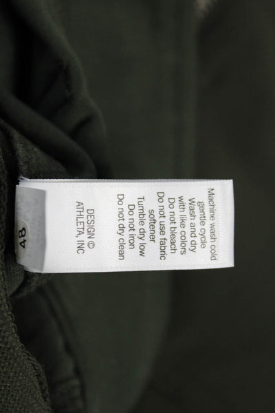 Athleta Womens Jogger Pants Nylon Green Pull On Size 12