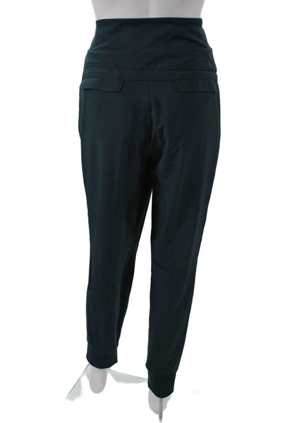 Athleta Women Jogger Pants Green Polyester Pull On Size 12