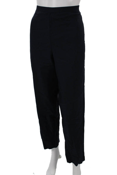 Lynn Ritchie Women Dress Pants Blue Spandex Pull On Inseam 30 Size L