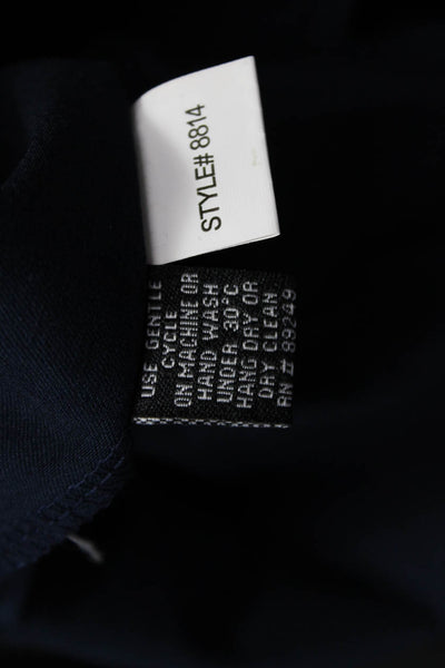 Lynn Ritchie Women Dress Pants Blue Spandex Pull On Inseam 30 Size L