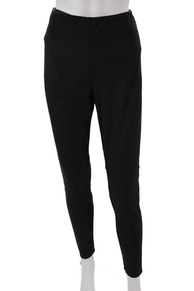 Lysse Women Black Ankle Leggings Polyester Solid Size M