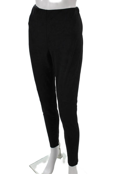 Lysse Women Black Ankle Leggings Polyester Solid Size M