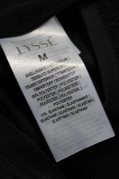 Lysse Women Black Ankle Leggings Polyester Solid Size M