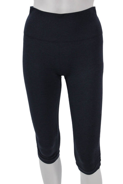Lululemon Women Capri Leggings Blue Nylon Solid Size 6