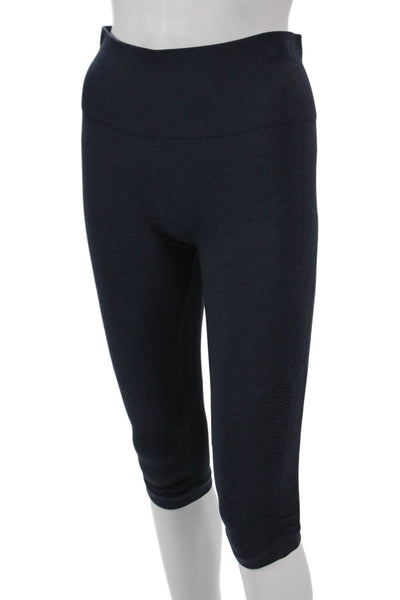 Lululemon Women Capri Leggings Blue Nylon Solid Size 6