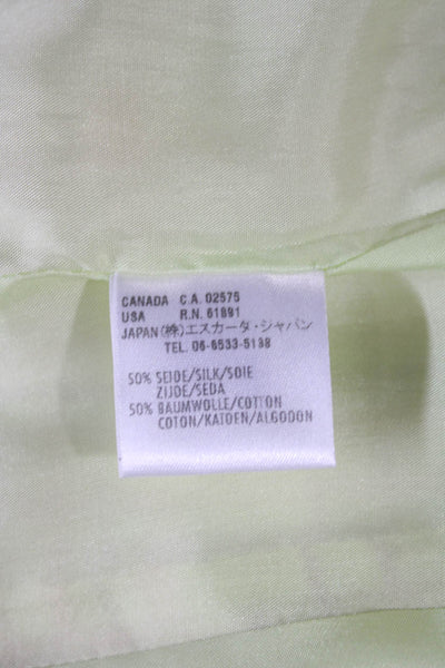Escada Women Multicolor Plaid Silk Blend Blazer Button Long Sleeve Size 34
