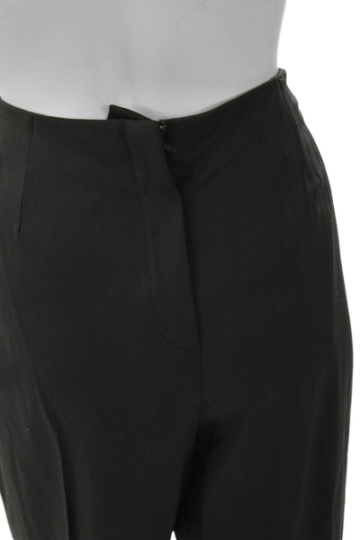 Bernard Zins Women Dress Pants Black Wool Zip Size 12