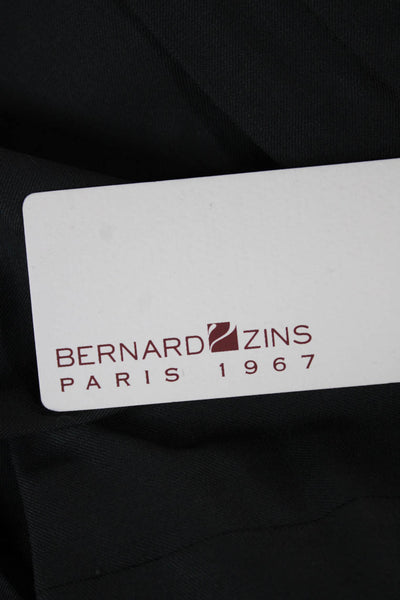 Bernard Zins Women Dress Pants Black Wool Zip Size 12