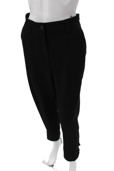 Cambio Womens Dress Pants Black Button Polyester Size 12