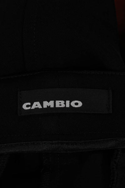 Cambio Womens Dress Pants Black Button Polyester Size 12