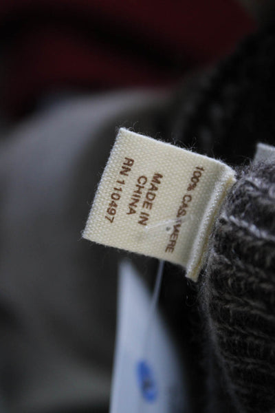 Inhabit Womens Brown Cashmere V Neck Pullover Sweater Long Sleeve Size L