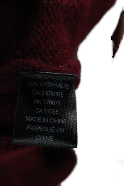 360 Cashmere Womens Cashmere Vest Sleeveless Mock Neck Red Size S