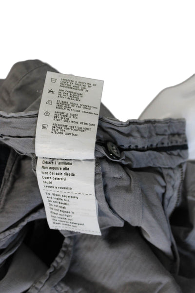 Masons Men Chino Pants Gray Cotton Button Solid Spring Size 52