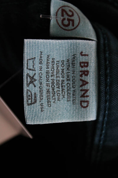 J Brand Womens Skinny Jeans Blue Low Rise Button Cotton Size 25