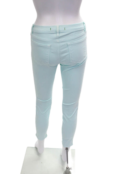 J Brand Women Skinny Jeans Blue Low Rise Button Cotton Blend Size 26