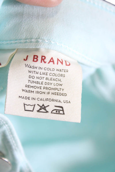J Brand Women Skinny Jeans Blue Low Rise Button Cotton Blend Size 26