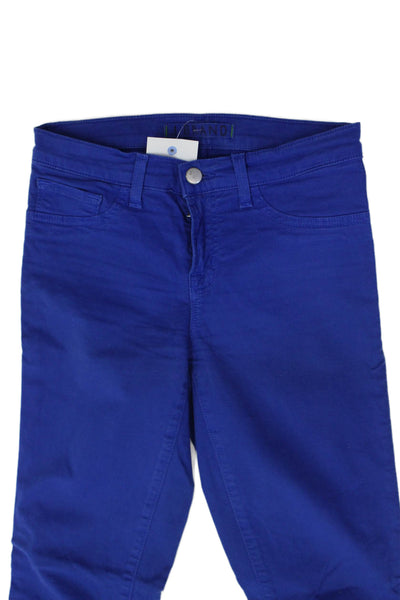 J Brand Womens Skinny Jeans Blue Low Rise Button Size 25