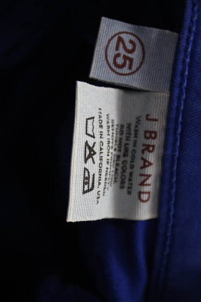 J Brand Womens Skinny Jeans Blue Low Rise Button Size 25