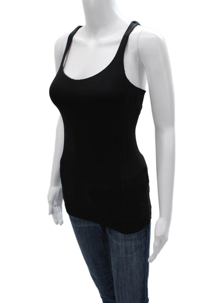 Lululemon Women Black Scoop Neck Basic Sleeveless Tank Nylon Blend Size S