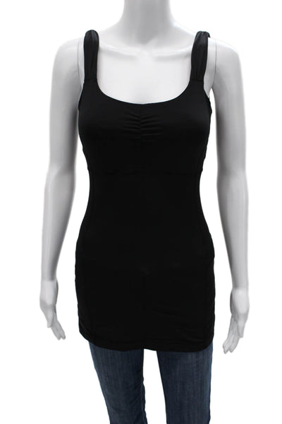 Lululemon Womens Black Basic Tank Nylon Blend Scoop Neck Sleeveless Size S