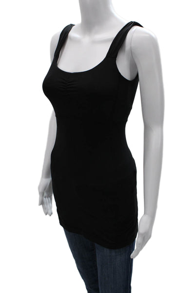 Lululemon Womens Black Basic Tank Nylon Blend Scoop Neck Sleeveless Size S