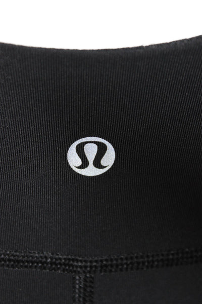 Lululemon Womens Black Basic Tank Nylon Blend Scoop Neck Sleeveless Size S