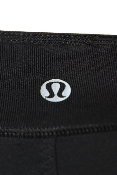 Lululemon Womens Basic V Neck Sleeveless Tank Black Nylon Blend Size 2