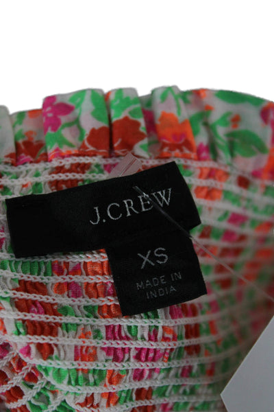 J Crew Womens Floral Cotton Sundress Square Neck Sleeveless Long Size XS
