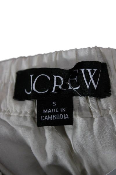 J Crew Women Maxi Skirt Beige Viscose Drawstring Long Size S