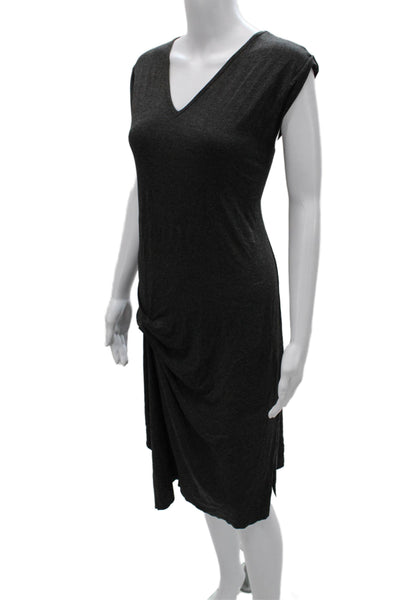 Saint Grace Womens T Shirt Dress Gray VNeck Rayon Short Sleeve Knee Size S