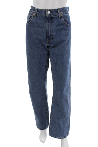 Levis Mens Bootcut Jeans Blue Cotton Mid Rise Button Fly Size 34
