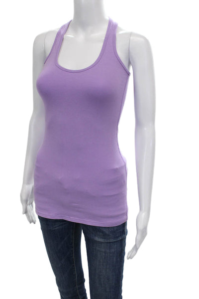 Lululemon Women Basic Sleeveless Tank Purple Scoop Neck Nylon Size 4