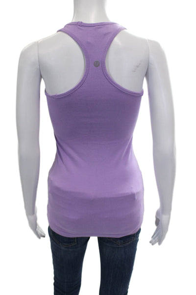 Lululemon Women Basic Sleeveless Tank Purple Scoop Neck Nylon Size 4