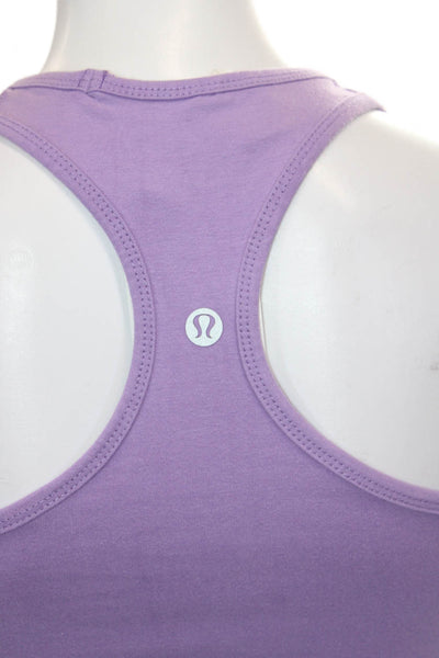 Lululemon Women Basic Sleeveless Tank Purple Scoop Neck Nylon Size 4
