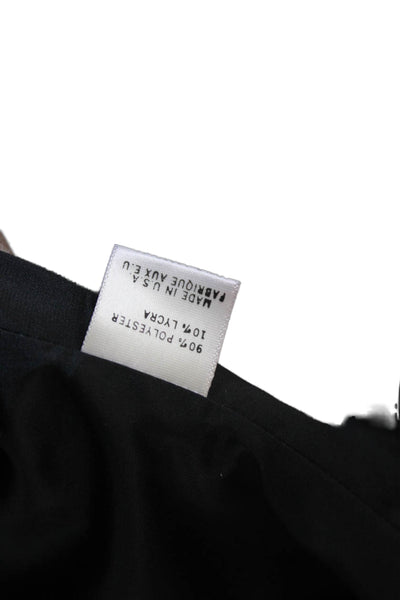 Theory Women Black Long Sleeve Blazer Button Polyester Size 4