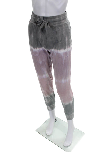 Splendid Womens Tie Dye Jogger Pants Multicolor Cotton Drawstring Size XS