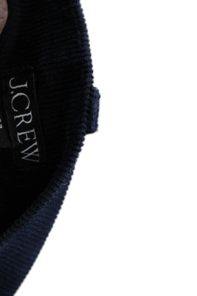 J Crew Women Blue Cotton Pants Button Closure Size 33