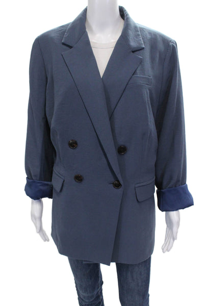Madewell Womens Blue Blazer Long Sleeve Plus Size 16