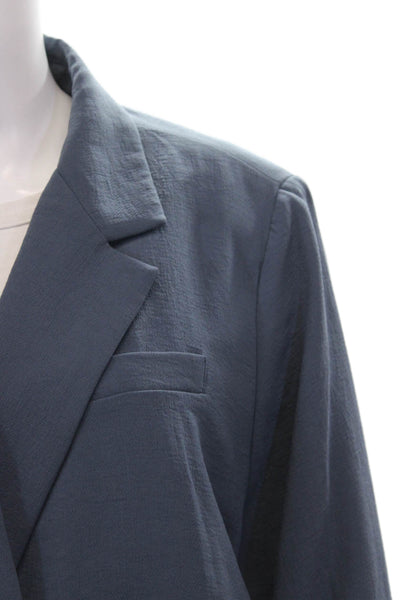 Madewell Womens Blue Blazer Long Sleeve Plus Size 16