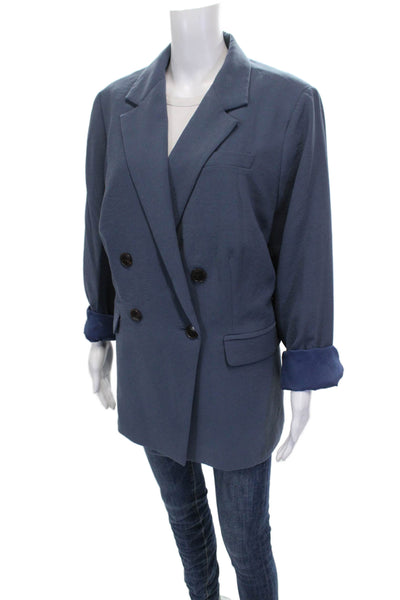 Madewell Womens Blue Blazer Long Sleeve Plus Size 16
