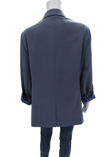 Madewell Womens Blue Blazer Long Sleeve Plus Size 16